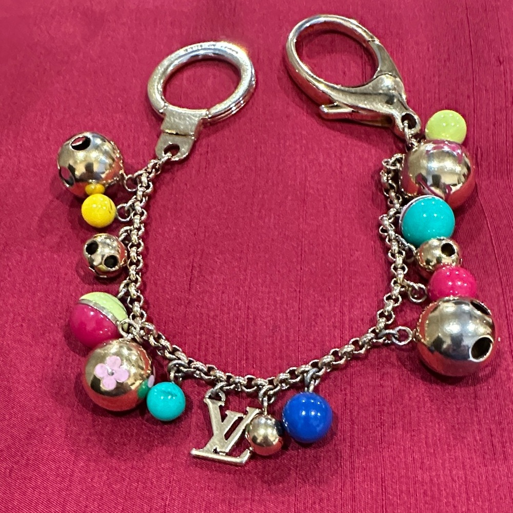 Louis Vuitton Gold and Multicolor Bag Charm